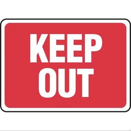 Accuform SAFETY SIGN KEEP OUT 10 in  X 14 in  MADM962XL MADM962XL